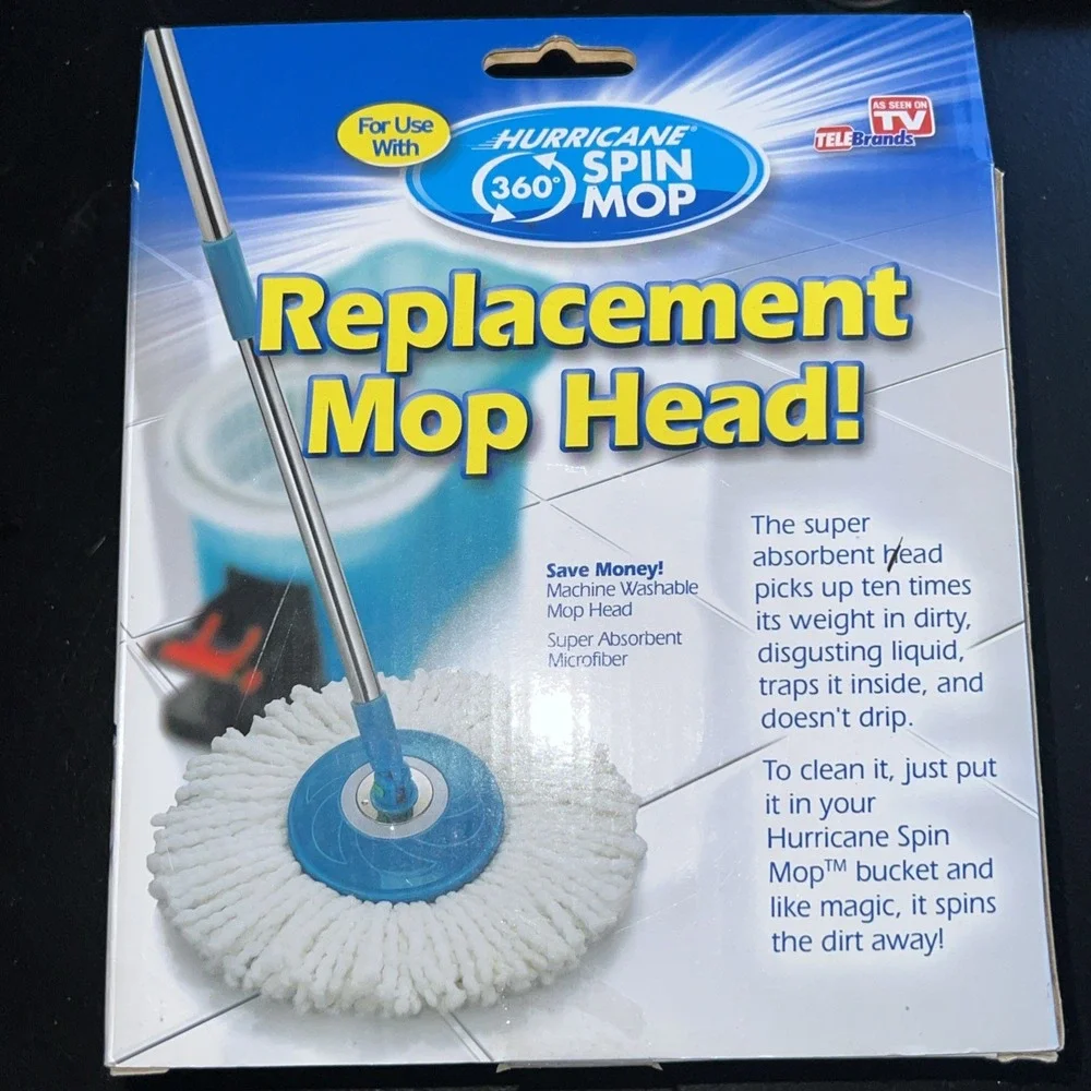 2013 Hurricane Spin Mop‎ Replacement Mop Heads for As Seen On TV by BulbHead New